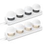 Northpoint Mushroom Lounge Lights LED Pilzleuchten mit Ladestation USB-C Akku IP44 für Innen Außen Touch Sensor warmweiß Farbwechsel Flackereffekt Tischlampe Garten Balkon Deko 4er-Set