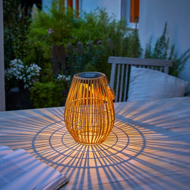 LED Solar Geflechtlaterne Gartenlampe Solarleuchte Außen Hängelampe m