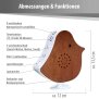 Naturgeräusche Box Vogel Sound Box Echtholz Bewegungsmelder Sound Sensor Timer USB-C Kirschholz 2er-Set