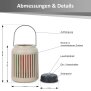 LED Solar Gartenleuchte 2er Set mit Regenbogeneffekt Solarleuchte außen mit Dämmerungssensor IP44 wetterfest warmweiß 3000K tragbar hängbar Balkon Terrasse