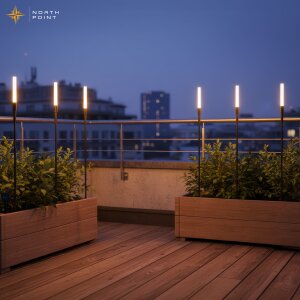 LED Solar Gartenleuchte Gartensticks 6er-Set Gartenstecker Außen warmweiß 3000K mit Dämmerungssensor wasserdicht IP44 Solarleuchten Gartenweg Balkon Terrasse Beleuchtung