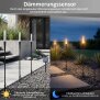 LED Solar Gartenleuchte Gartensticks 6er-Set Gartenstecker Außen warmweiß 3000K mit Dämmerungssensor wasserdicht IP44 Solarleuchten Gartenweg Balkon Terrasse Beleuchtung