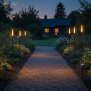LED Solar Gartenleuchte Gartensticks 6er-Set Gartenstecker Außen warmweiß 3000K mit Dämmerungssensor wasserdicht IP44 Solarleuchten Gartenweg Balkon Terrasse Beleuchtung