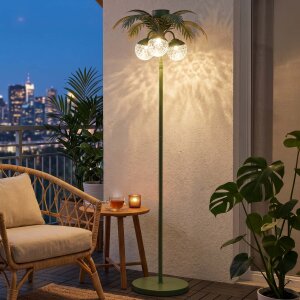 LED Solar Palme Stehleuchte Outdoor LED Gartenlampe mit...