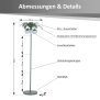 LED Solar Palme Stehleuchte Outdoor LED Gartenlampe mit Dämmerungssensor warmweiß 3000K IP44 wetterfest Balkon Terrasse Garten Solarleuchte mit Akku Metall