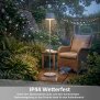LED Solar Stehleuchte Outdoor dimmbar mit Dämmerungssensor USB-C Gartenleuchte warmweiß 3000K IP44 wetterfest Außenleuchte Terrasse Balkon Steinoptik 122 cm
