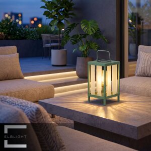 Solar Laterne LED Gartenleuchte Outdoor Tischleuchte warmweiß Dämmerungssensor IP44 wetterfest Metall Echtglas Balkon Terrasse Hängelampe Solarleuchte