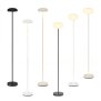 LED Design Stehleuchte dimmbar mit Trittschalter warmweiß 3000K Metall Stehlampe Wohnzimmer Schlafzimmer Leselampe Memory Funktion 217 Lumen extra langes 2,5 m Kabel moderner Stil