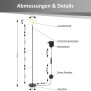 LED Design Stehleuchte dimmbar mit Trittschalter warmweiß 3000K Metall Stehlampe Wohnzimmer Schlafzimmer Leselampe Memory Funktion 661 Lumen extra langes 2,5 m Kabel moderner Stil Wolke Schwarz
