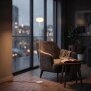 LED Design Stehleuchte dimmbar mit Trittschalter warmweiß 3000K Metall Stehlampe Wohnzimmer Schlafzimmer Leselampe Memory Funktion 661 Lumen extra langes 2,5 m Kabel moderner Stil Wolke Weiß