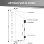 LED Design Stehleuchte dimmbar mit Trittschalter warmweiß 3000K Metall Stehlampe Wohnzimmer Schlafzimmer Leselampe Memory Funktion 661 Lumen extra langes 2,5 m Kabel moderner Stil Wolke Weiß