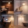 LED Design Stehleuchte dimmbar mit Trittschalter warmweiß 3000K Metall Stehlampe Wohnzimmer Schlafzimmer Leselampe Memory Funktion 661 Lumen extra langes 2,5 m Kabel moderner Stil Wolke Weiß