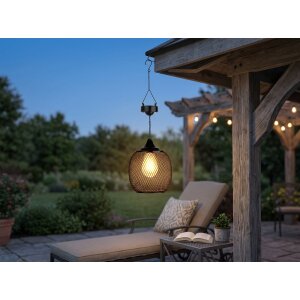 Northpoint Solar LED Hängelaterne für den Garten | Metall Mesh Design | Warmweiß | Automatisch | IP44 | Ø 15cm