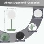 B-Ware LED Akku Kosmetikspiegel 5-fach, 3 Lichtfarben (Warmweiß/Neutralweiß/Tageslichtweiß), stufenlos dimmbar Touch, Metallgehäuse olive