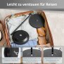 B-Ware LED Akku Kosmetikspiegel 5-fach, 3 Lichtfarben (Warmweiß/Neutralweiß/Tageslichtweiß), stufenlos dimmbar Touch, Metallgehäuse olive