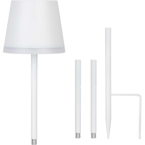 B-Ware 2in1 LED Solar Gartenleuchte Tischleuchte nachhaltige Beleuchtung für Garten Terrasse Balkon Lampe weiß