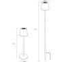 B-Ware 2in1 LED Solar Gartenleuchte Tischleuchte nachhaltige Beleuchtung für Garten Terrasse Balkon Lampe weiß