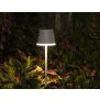 B-Ware 2in1 LED Solar Gartenleuchte Tischleuchte nachhaltige Beleuchtung für Garten Terrasse Balkon Lampe weiß