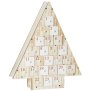 XXL Holz Adventskalender mit LED Beleuchtung Weihnachtsbaum  integrierter Timer 24 feierliche Fächer