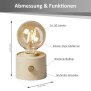 B-Ware Vintage Akku Glühbirne Edison LED Tischlampe USB-C dimmbar mit Drehschalter – moderne Dekoration 2x Beige