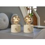 B-Ware Vintage Akku Glühbirne Edison LED Tischlampe USB-C dimmbar mit Drehschalter – moderne Dekoration 2x Beige