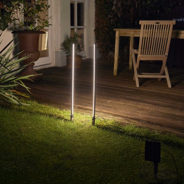B-Ware Solar LED Wegeleuchte Gartenleuchte Außenbeleuchtung warmweiß